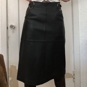 Topshop Faux Leather Skirt